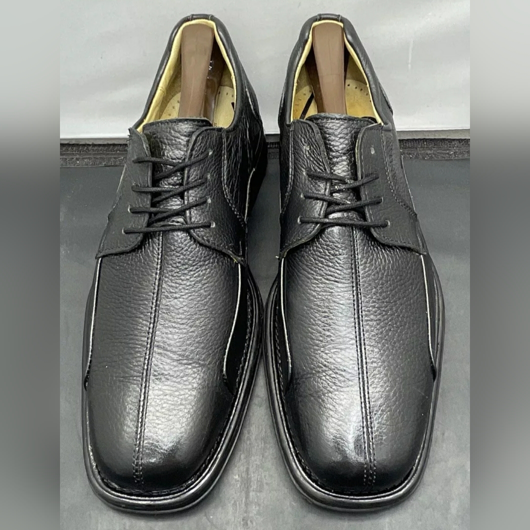 Baybridge Studio Belvedere Black Leather Oxford Dress Shoes 14 D